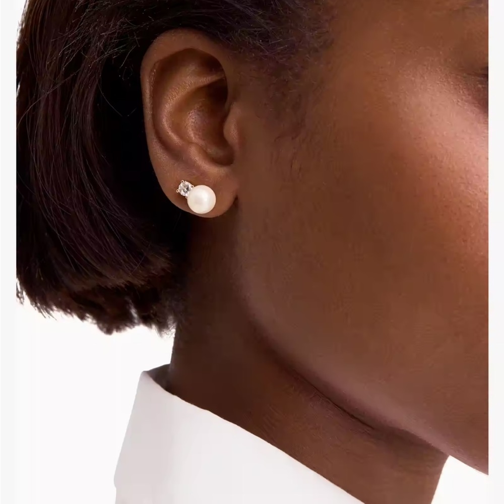 NWT Kate Spade Pearl and Diamond “Pearls of Wisdom” Earrings